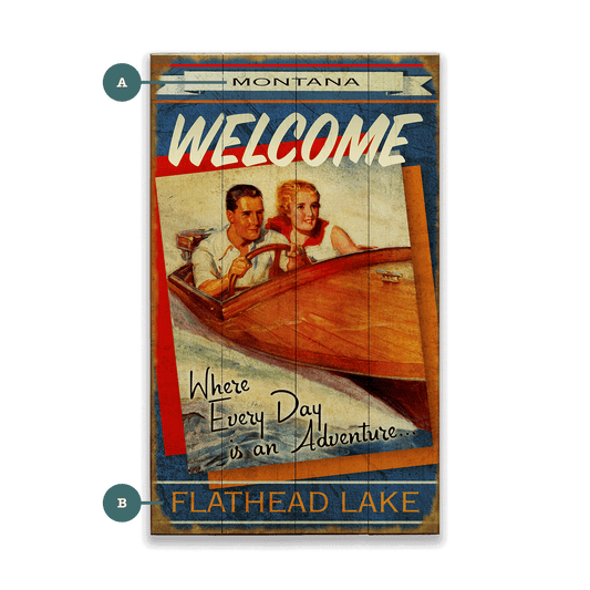 Where Every Day is an Adventure: Version 2 - Wood & Metal Wall Art