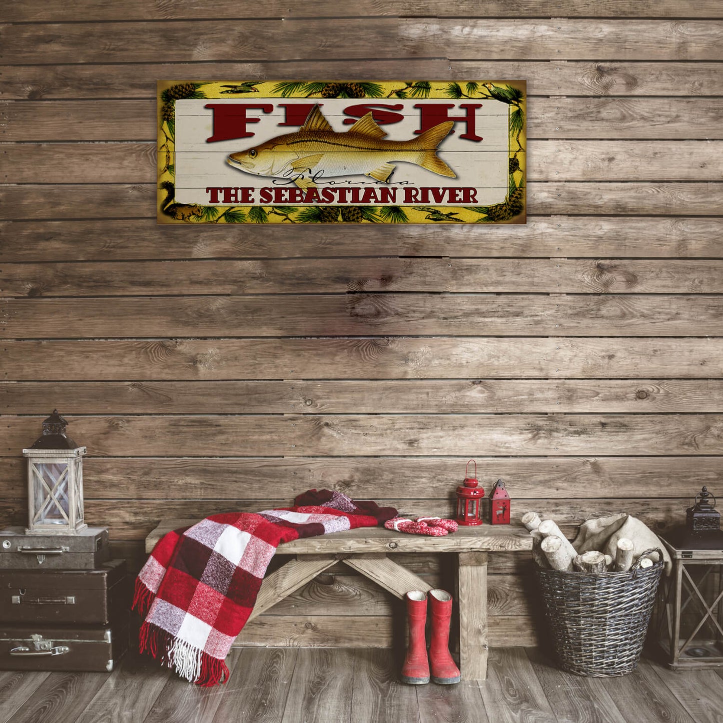 Catch of the Day Freshwater Fishing Sign Wall Decor