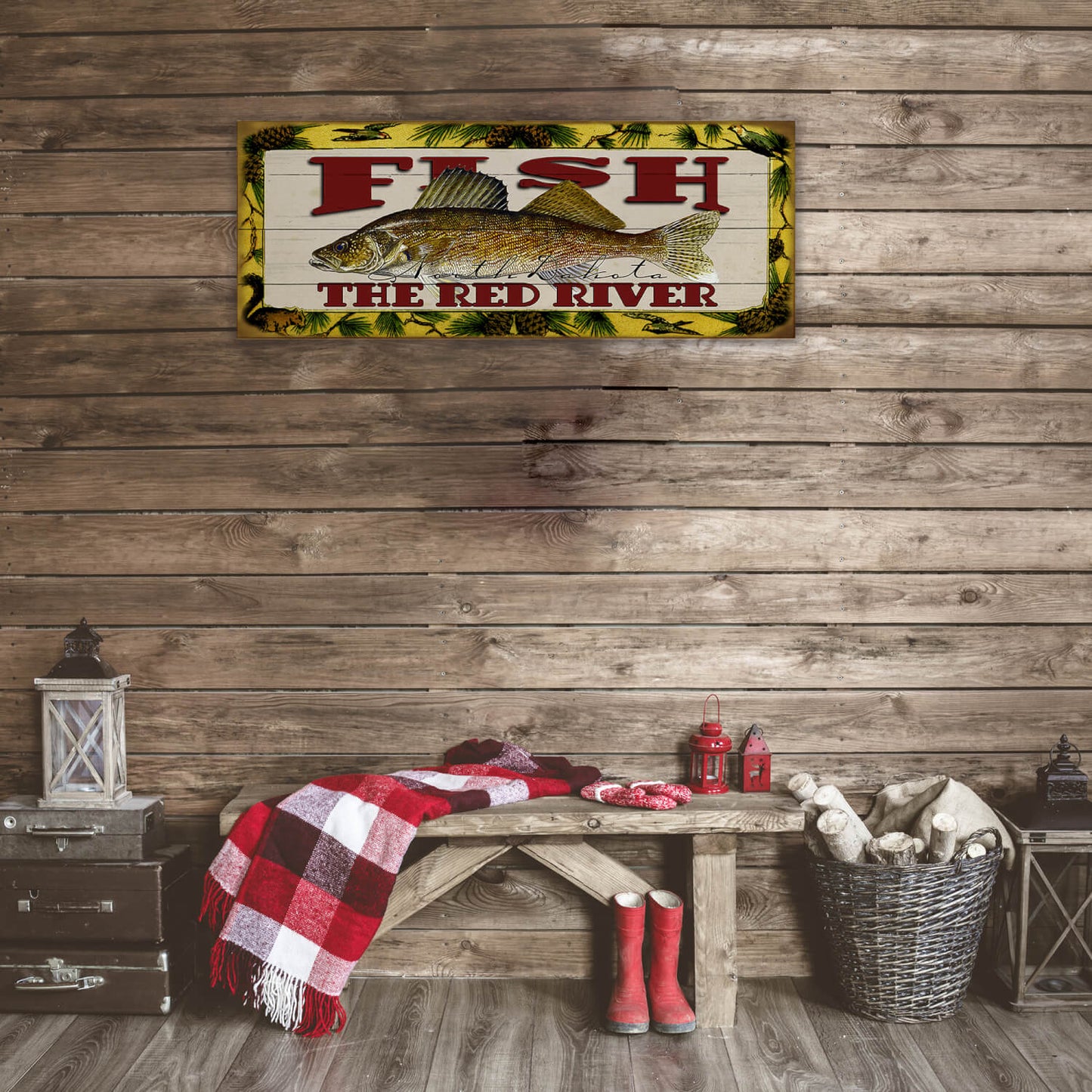 Catch of the Day Freshwater Fishing Sign Wall Decor