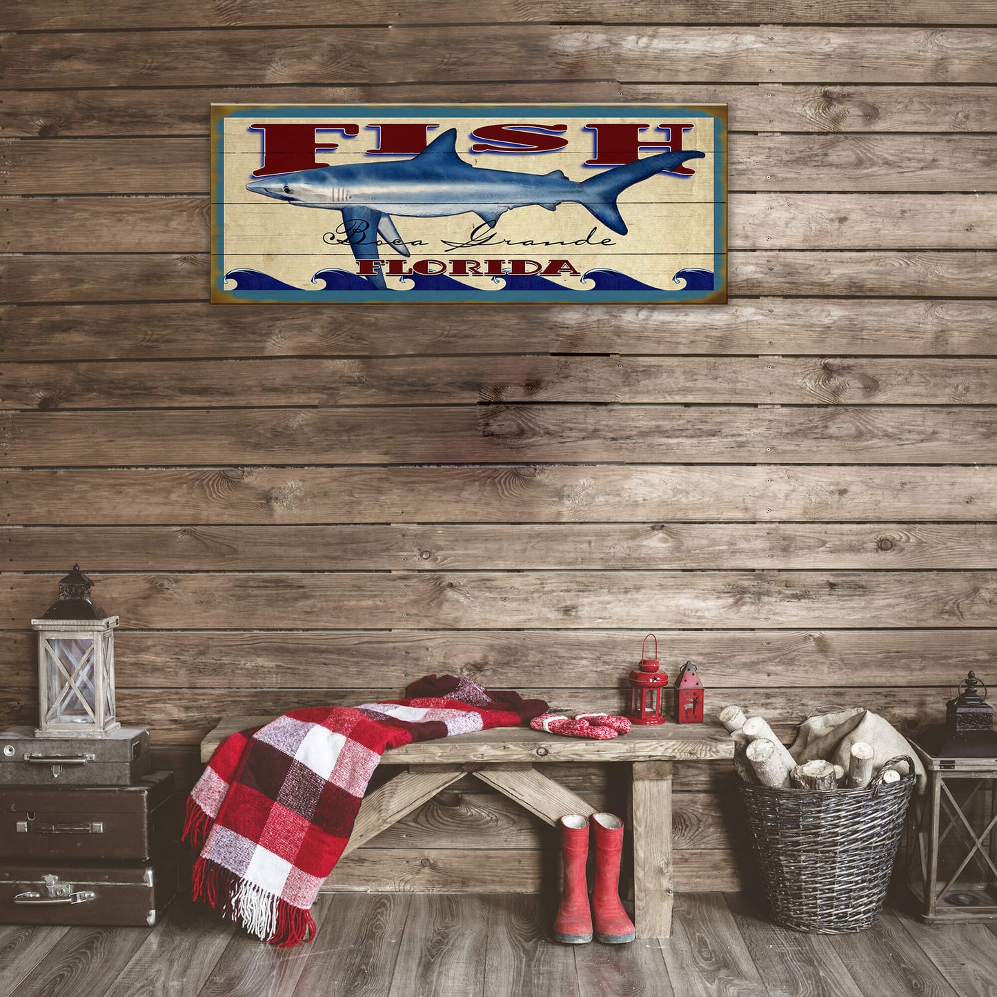 Catch of the Day Saltwater Fishing Sign Wall Decor