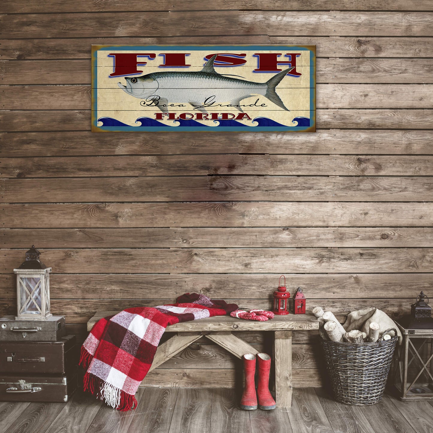 Catch of the Day Saltwater Fishing Sign Wall Decor