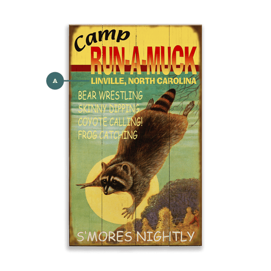 Camp Run-a-Muck - Wood & Metal Wall Art