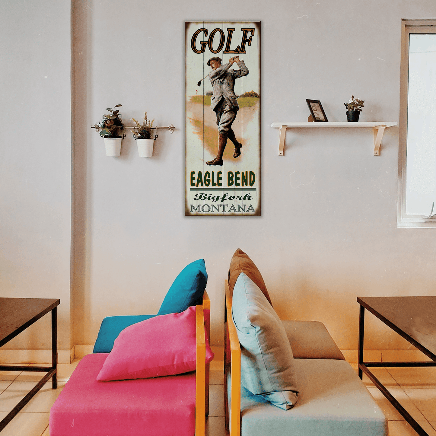 Golf at Eagle Bend - Wood & Metal Wall Art