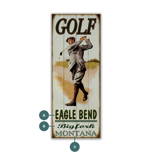 Golf at Eagle Bend - Wood & Metal Wall Art