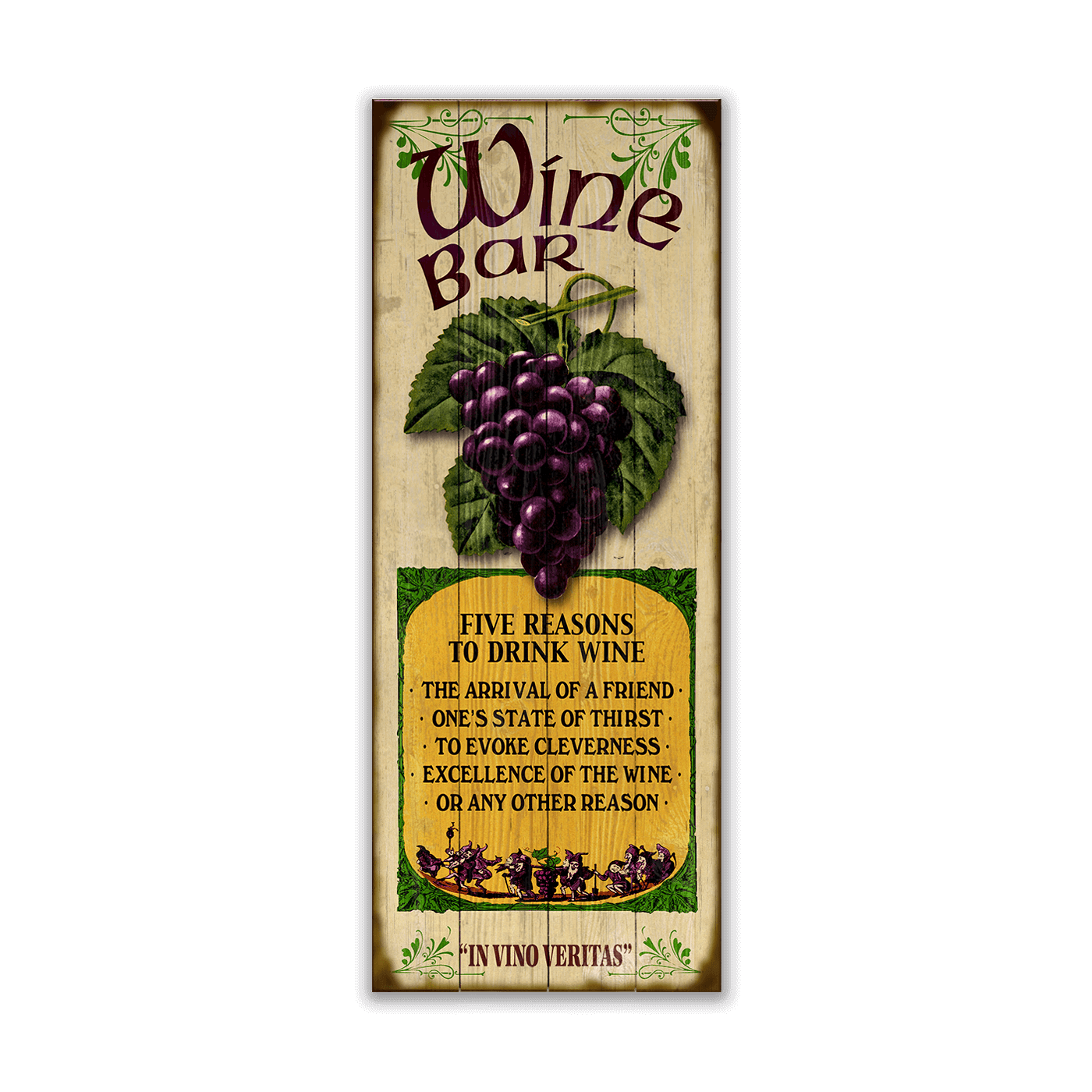 Wine Bar: Generic - Wood & Metal Wall Art