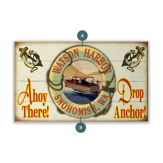 Ahoy There! - Wood & Metal Wall Art