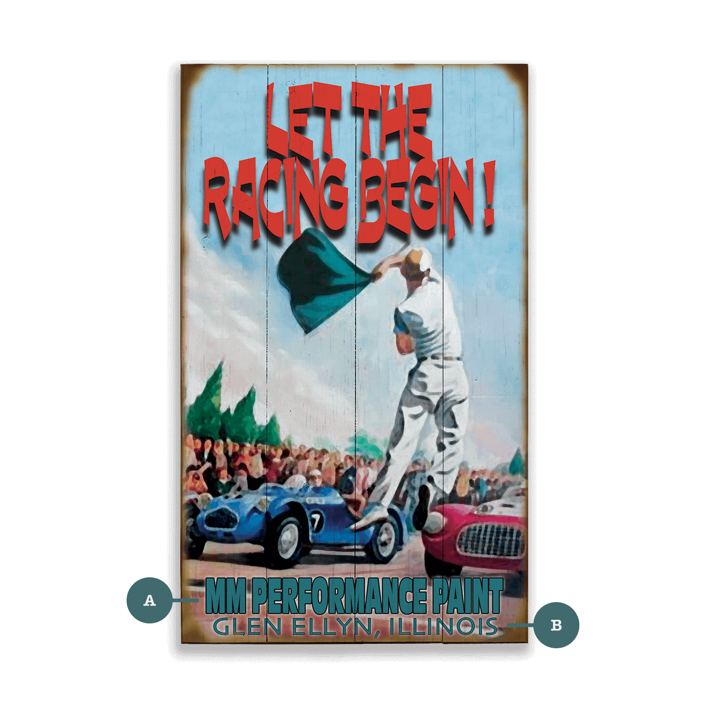 Let the Racing Begin! - Wood & Metal Wall Art