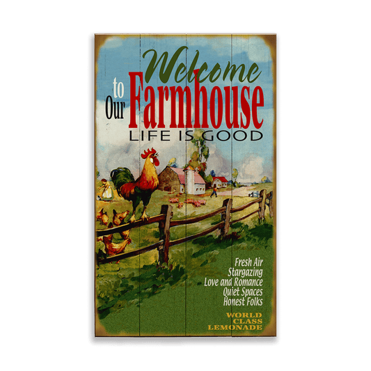 Welcome to our Farmhouse: Generic - Wood & Metal Wall Art