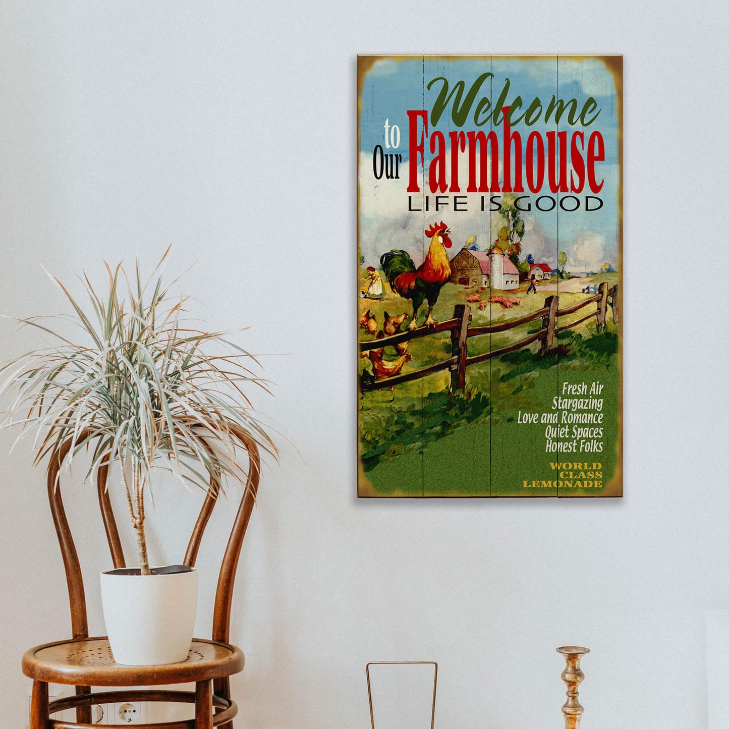 Welcome to our Farmhouse: Generic - Wood & Metal Wall Art