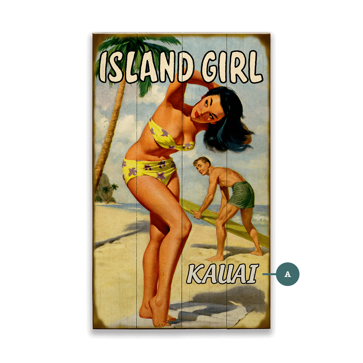 Island Girl - Wood & Metal Wall Art