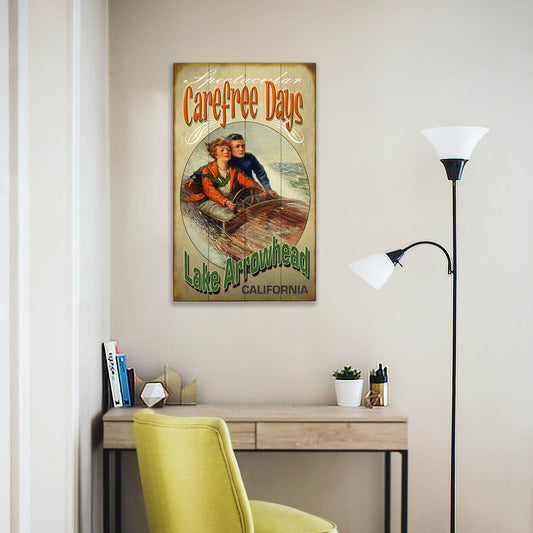 Carefree Days - Wood & Metal Wall Art