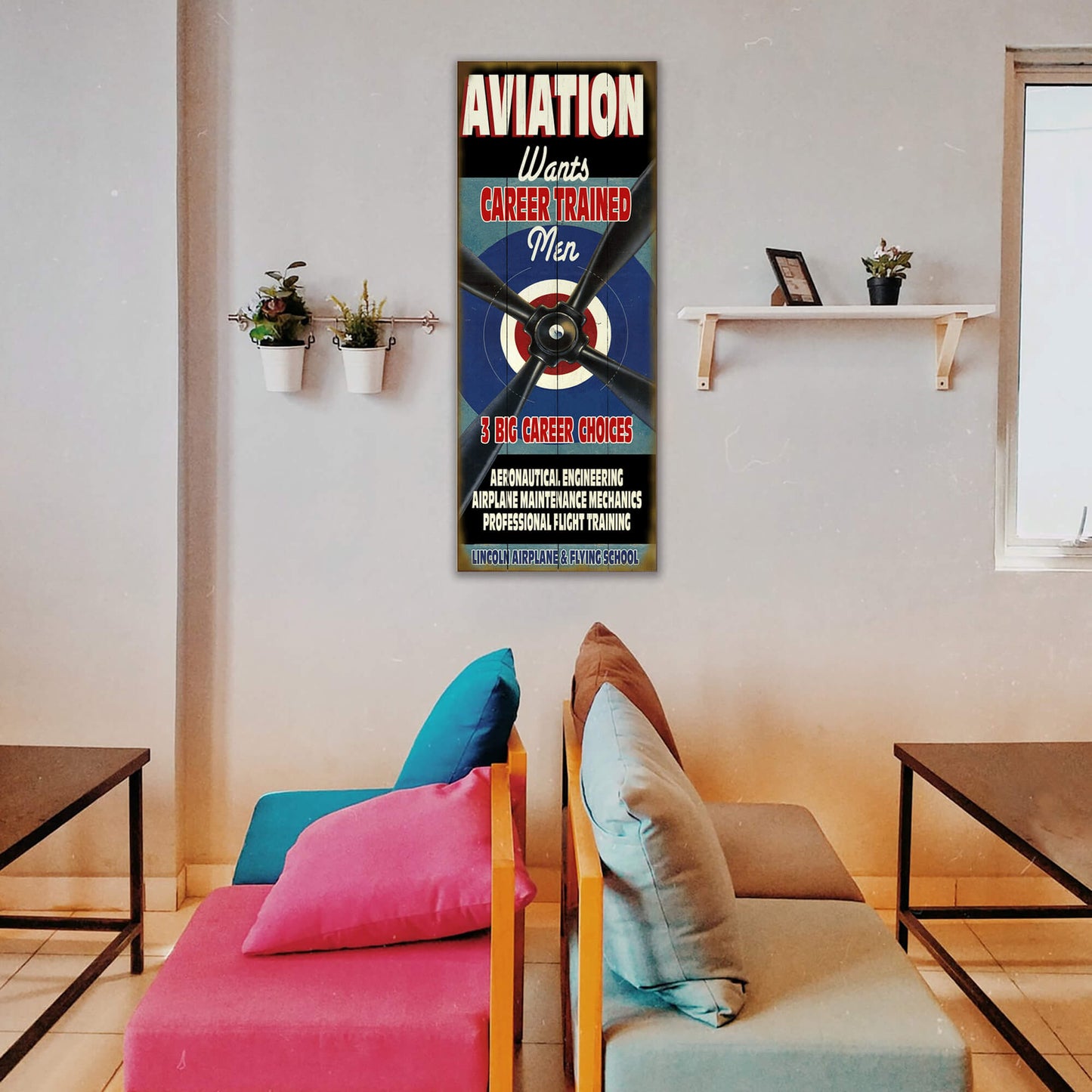 Aviation Career Training - Wood & Metal Wall Art