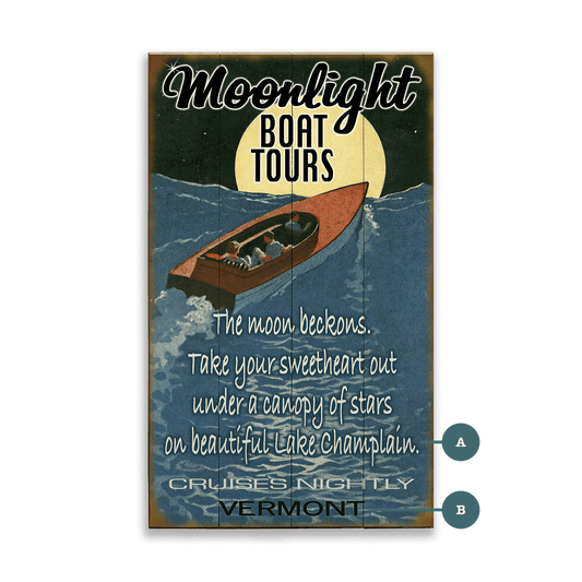 Moonlight Cruise - Wood & Metal Wall Art