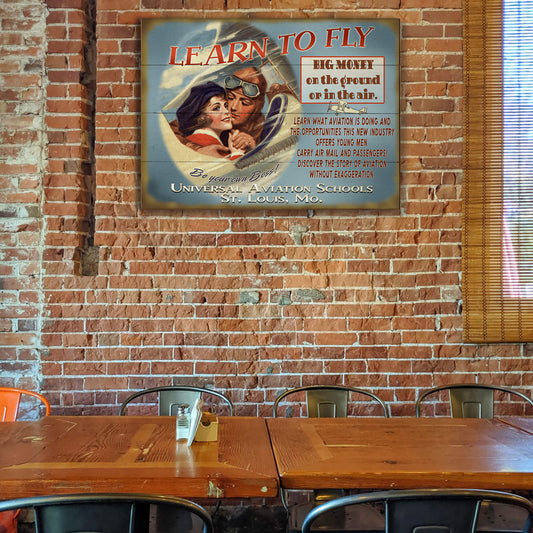 Learn to Fly: Personalized - Wood & Metal Wall Art