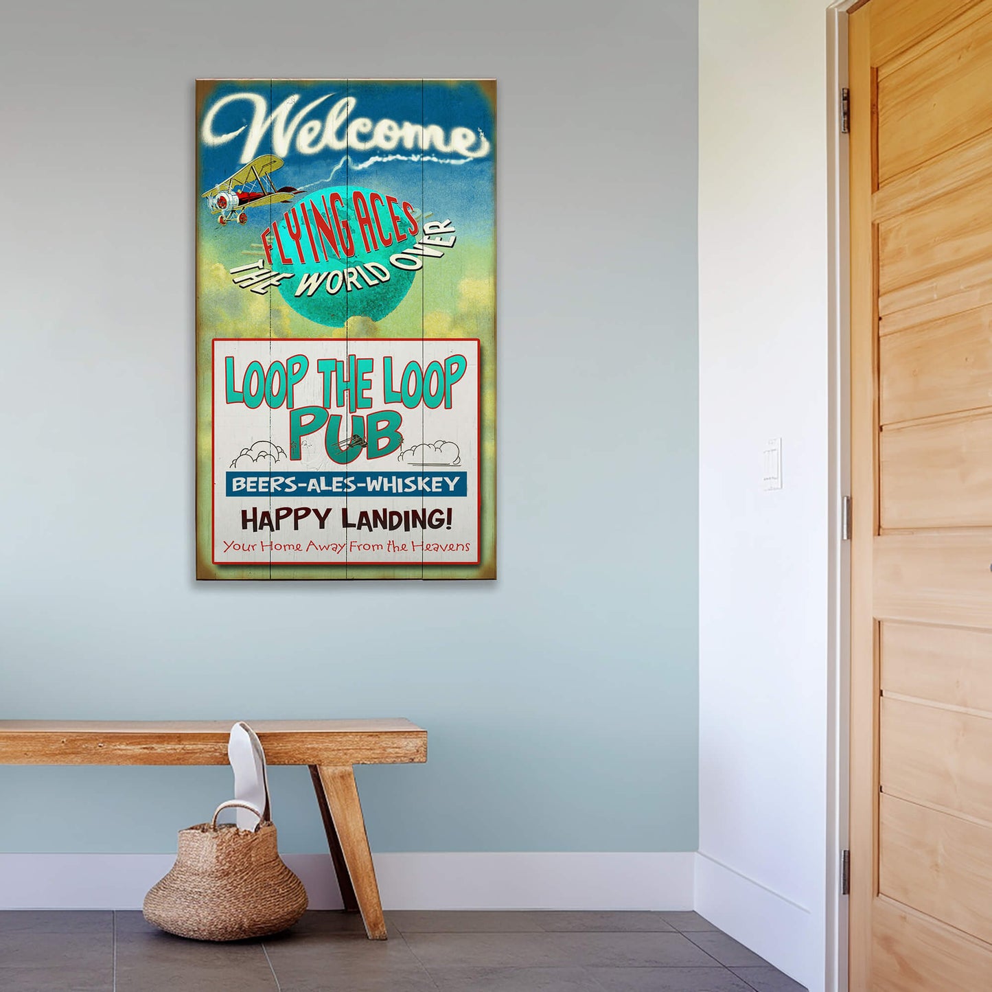 Loop the Loop Pub: Generic - Wood & Metal Wall Art