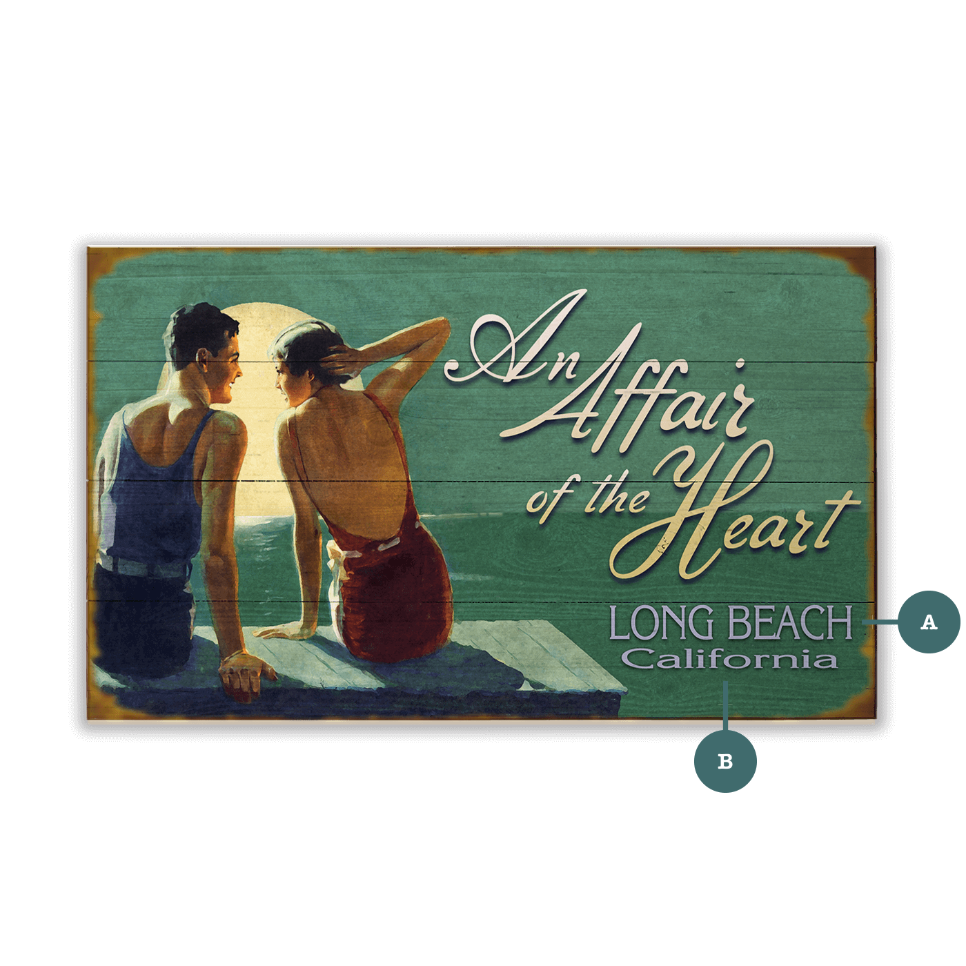 An Affair of the Heart - Wood & Metal Wall Art