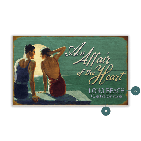 An Affair of the Heart - Wood & Metal Wall Art