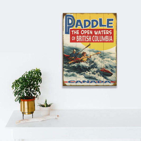 Paddle the Open Waters - Wood & Metal Wall Art