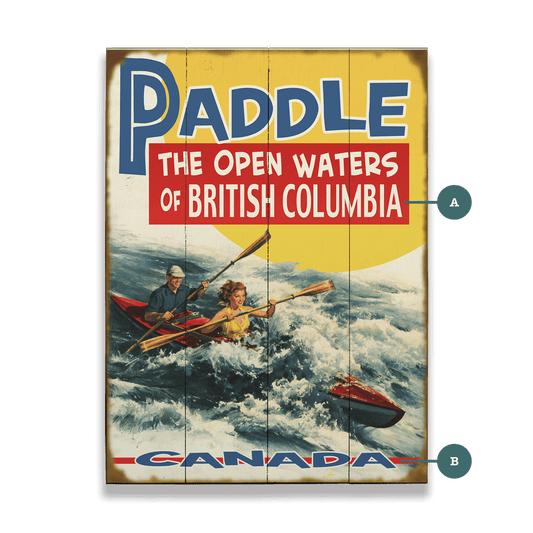 Paddle the Open Waters - Wood & Metal Wall Art