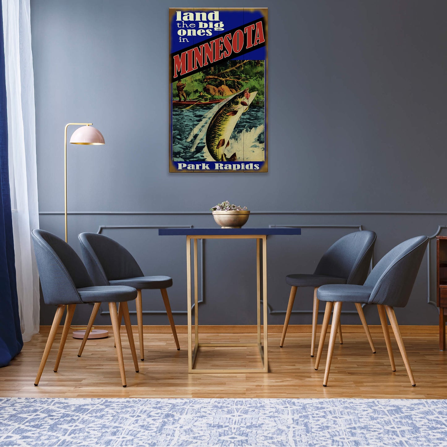 Land the Big Ones: Muskie - Wood & Metal Wall Art
