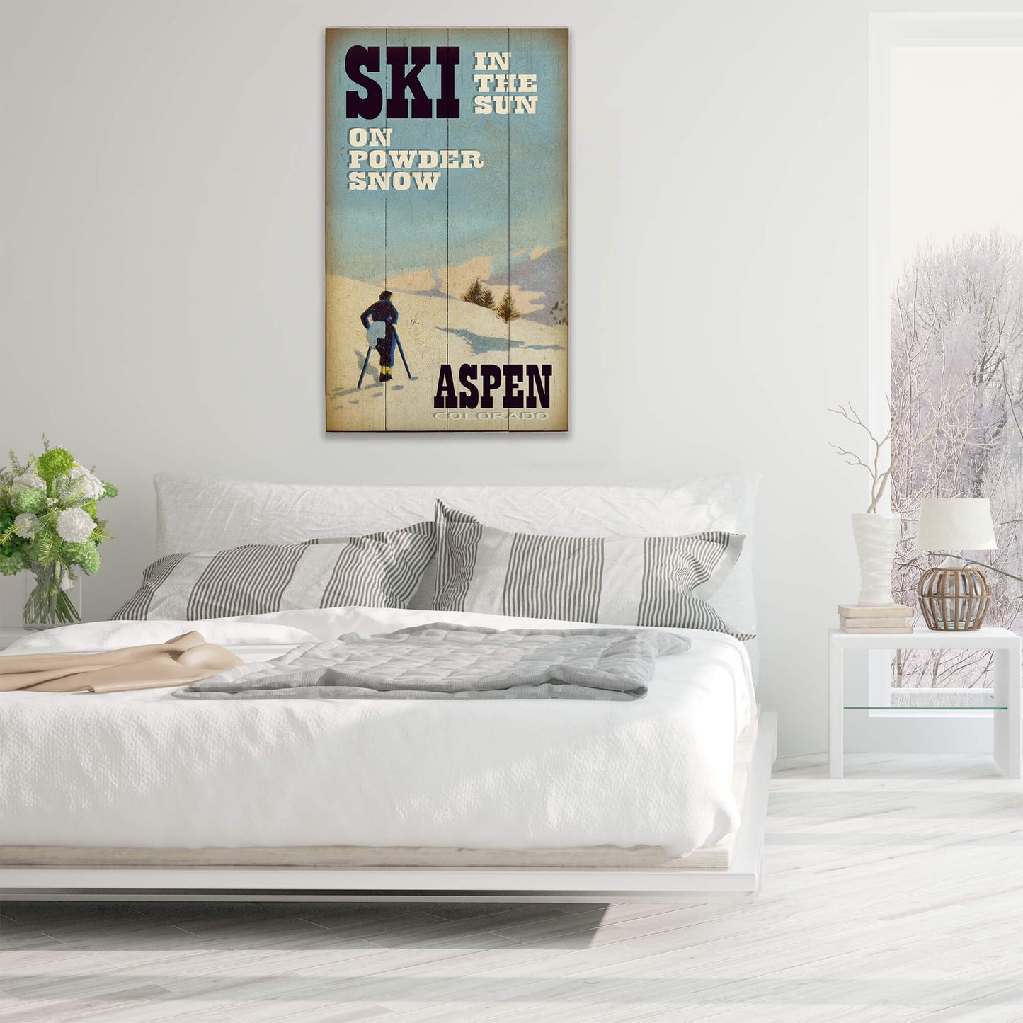 Ski in the Sun - Wood & Metal Wall Art