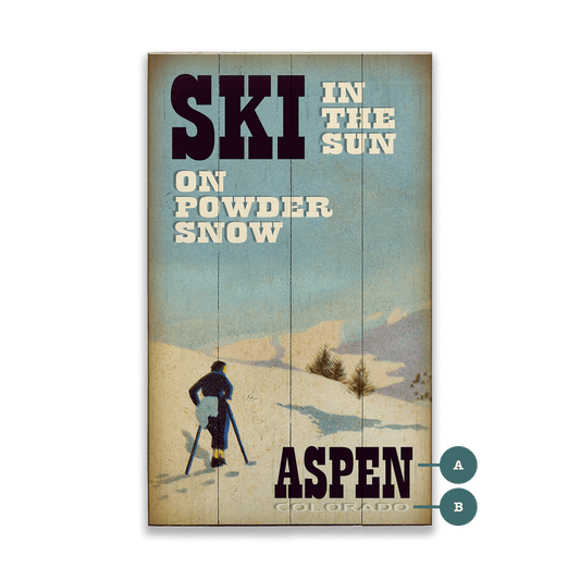 Ski in the Sun - Wood & Metal Wall Art