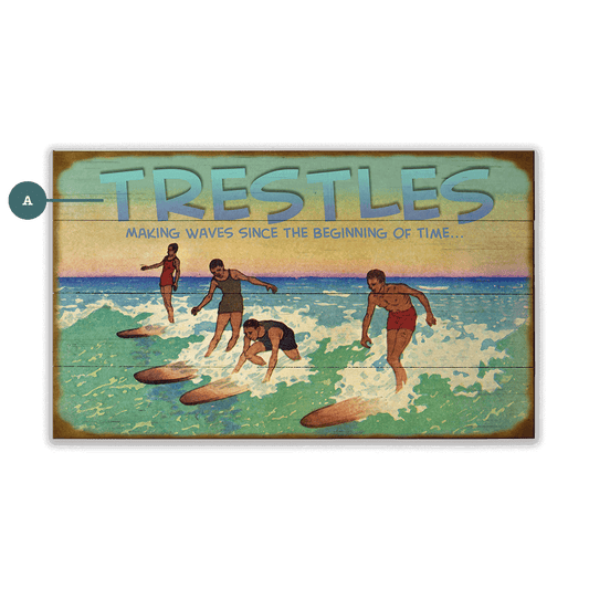 Riding the Waves: Surf Edition - Wood & Metal Wall Art
