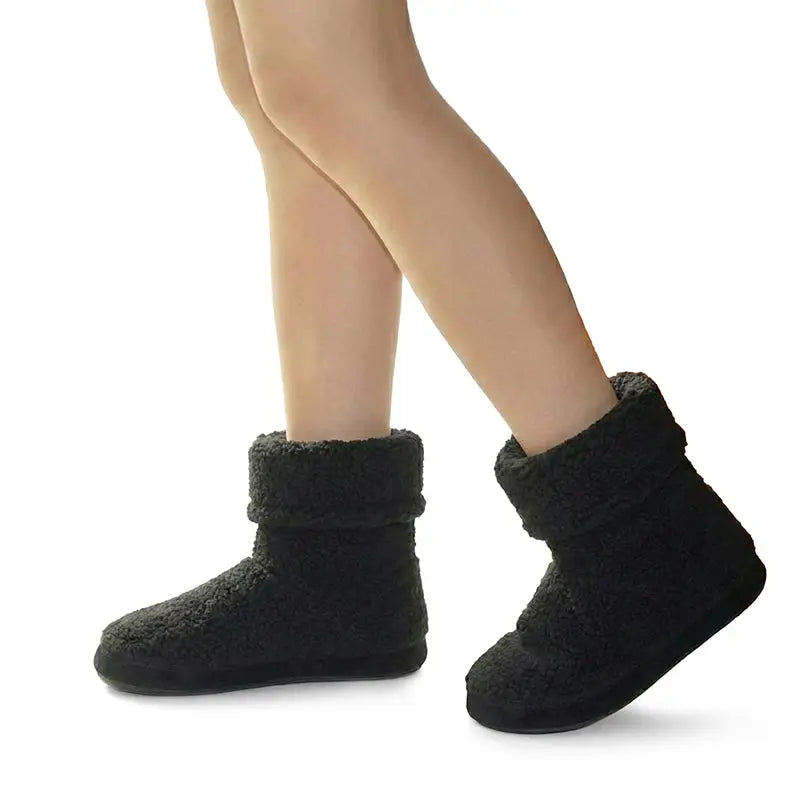 Polar Feet Women's Snugs - Black Berber