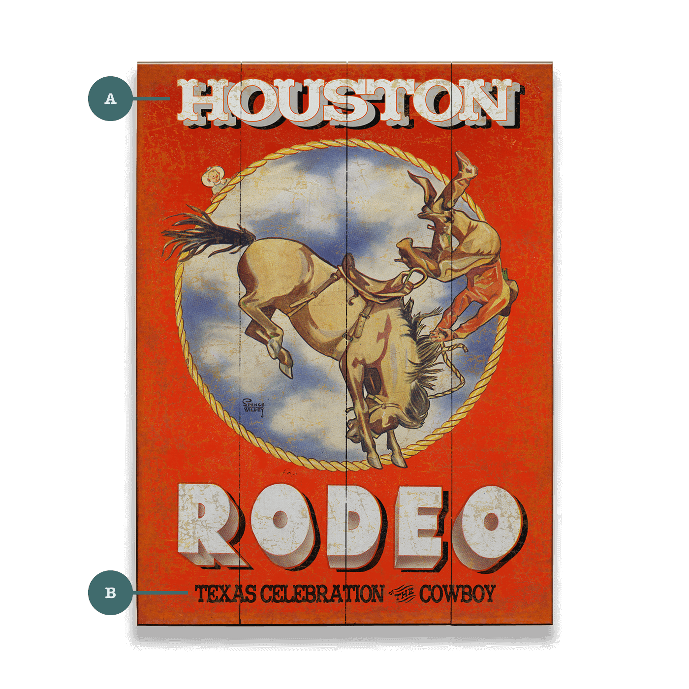 Rodeo: Celebration of the Cowboy - Wood & Metal Wall Art