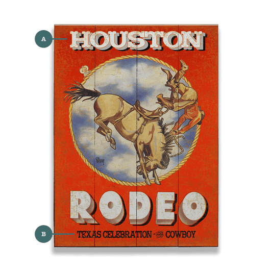 Rodeo: Celebration of the Cowboy - Wood & Metal Wall Art