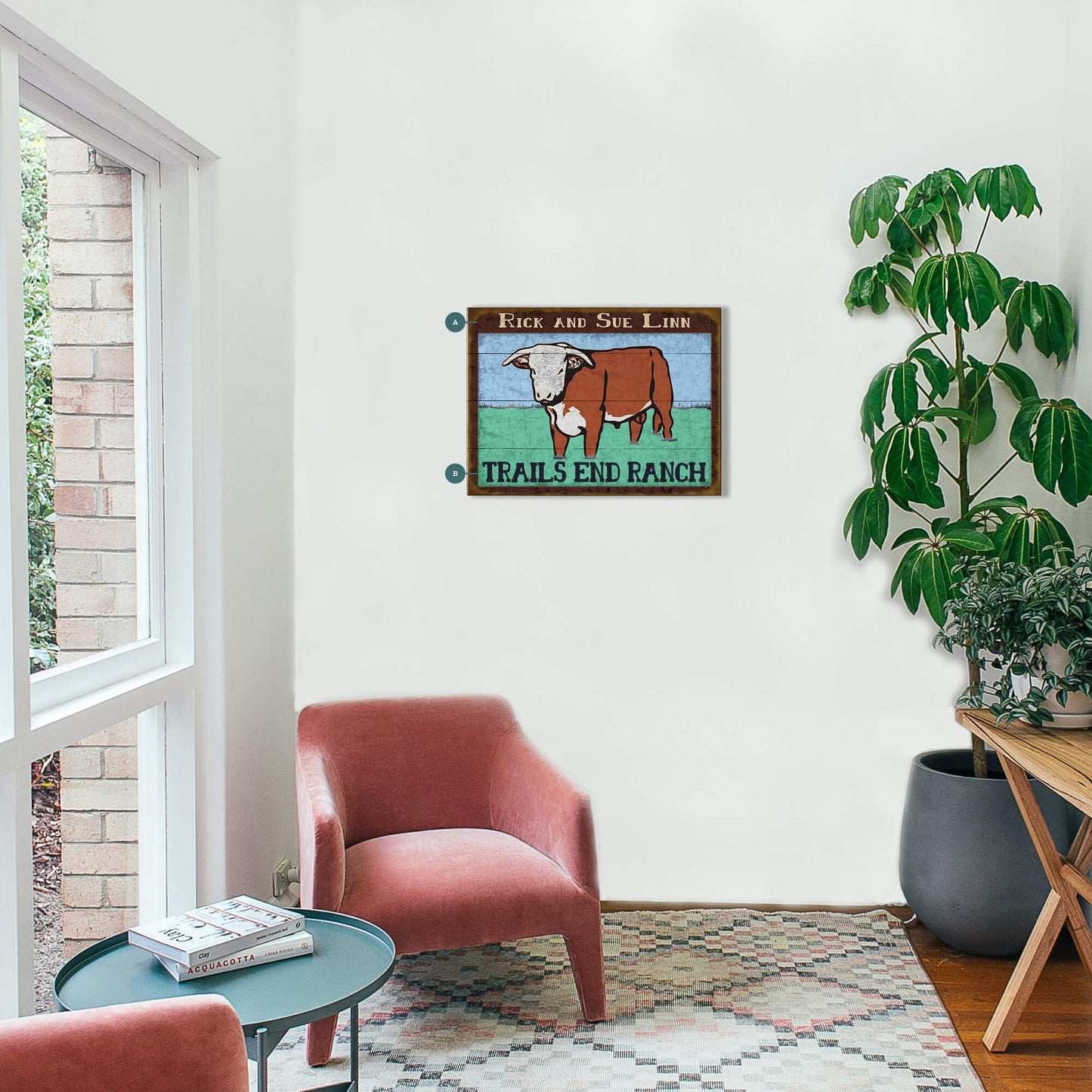 Steer Ranch - Wood & Metal Wall Art