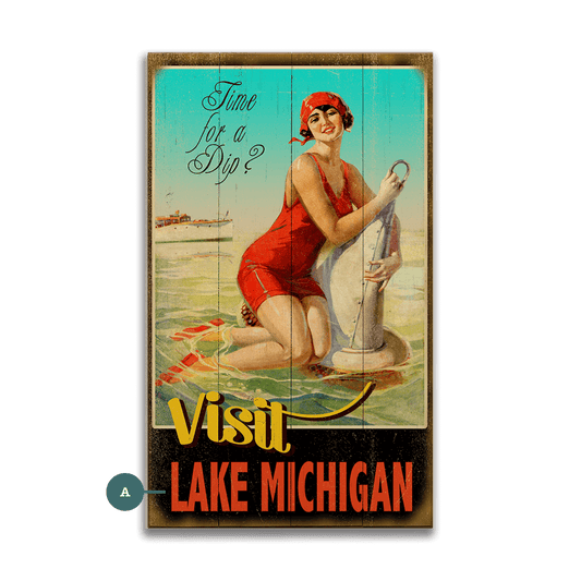 Time for a Dip - Wood & Metal Wall Art