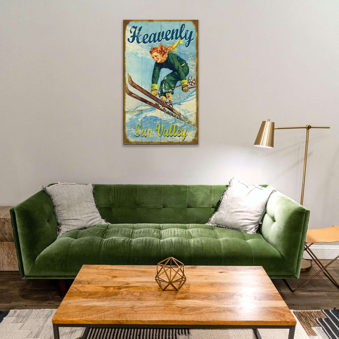 Heavenly Ski - Wood & Metal Wall Art