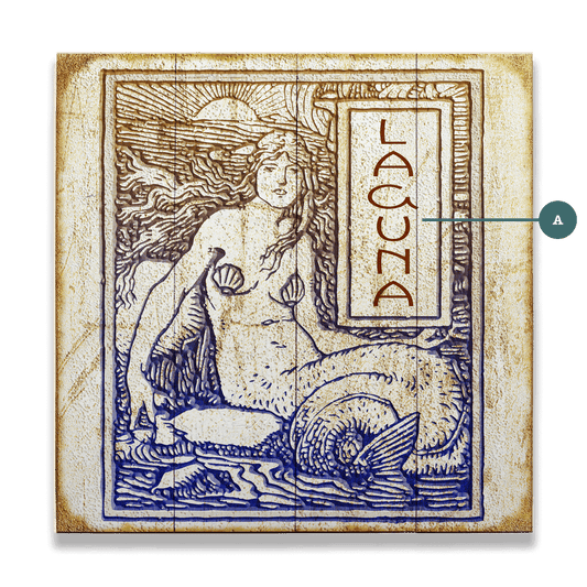 Vintage Mermaid - Wood & Metal Wall Art