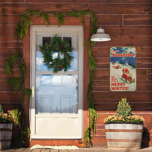 We Wish You a Merry Winter - Wood & Metal Wall Art