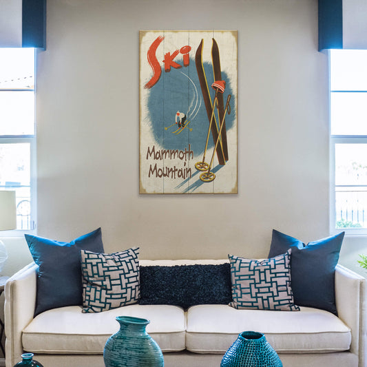 Snow Sticks on the Slope - Wood & Metal Wall Art