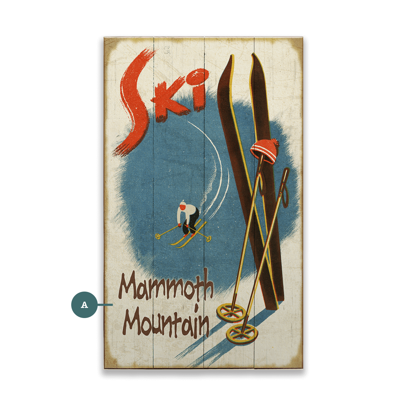 Snow Sticks on the Slope - Wood & Metal Wall Art