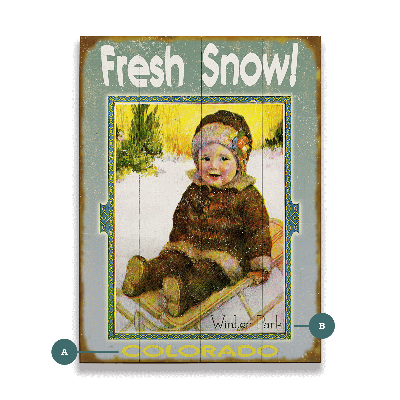 Fresh Snow - Wood & Metal Wall Art