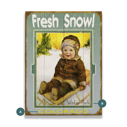 Fresh Snow - Wood & Metal Wall Art