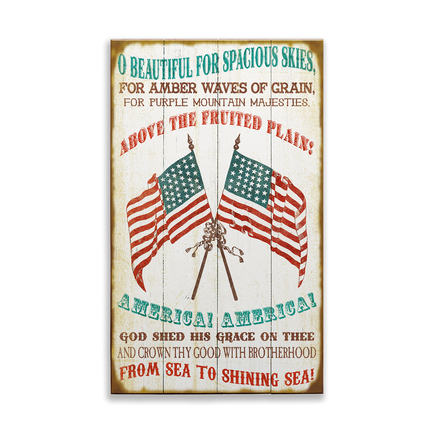 America the Beautiful: Generic - Wood & Metal Wall Art