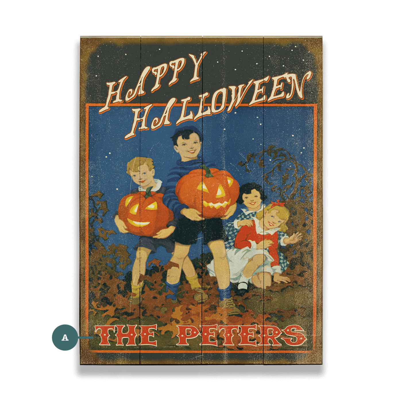Happy Halloween, Pumpkin Parade - Wood & Metal Wall Art