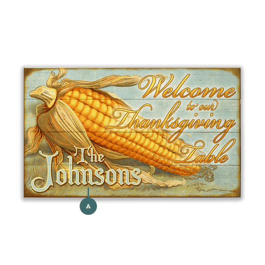 Welcome to Our Thanksgiving Table - Wood & Metal Wall Art