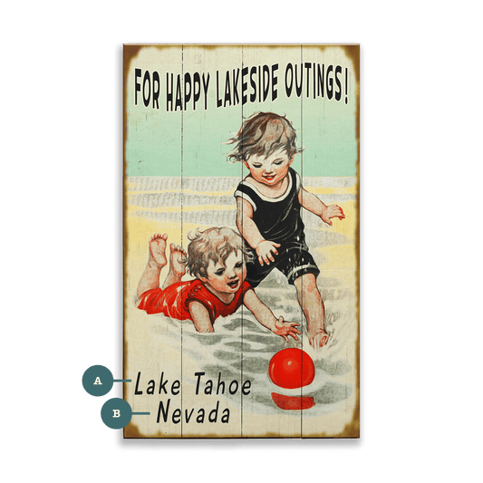 Happy Lakeside Outings - Wood & Metal Wall Art
