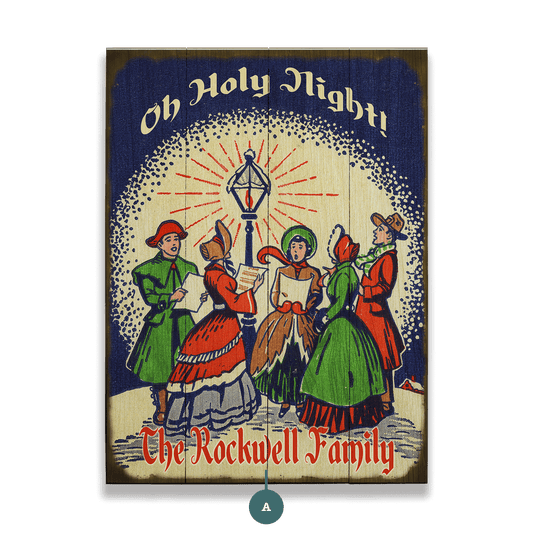 Oh Holy Night Carolers - Wood & Metal Wall Art