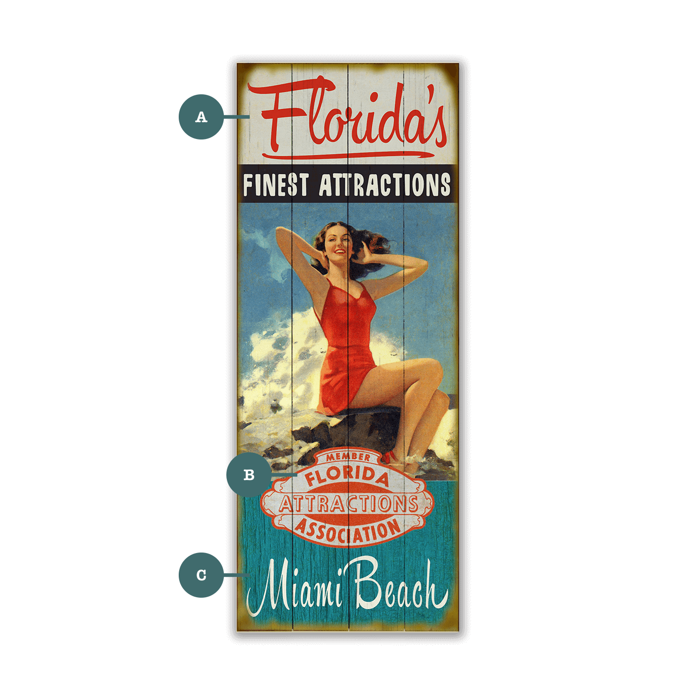 Finest Attractions - Wood & Metal Wall Art