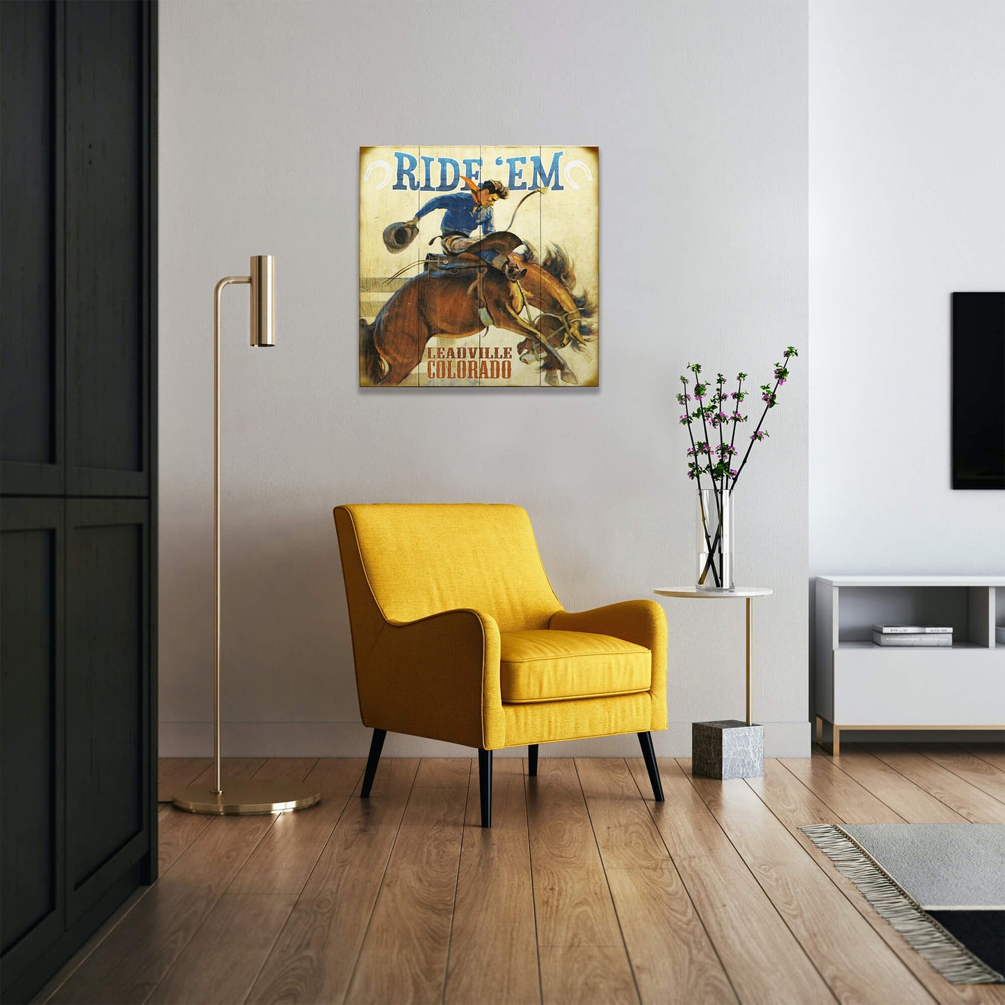 Ride 'Em Cowboy - Wood & Metal Wall Art