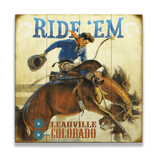 Ride 'Em Cowboy - Wood & Metal Wall Art