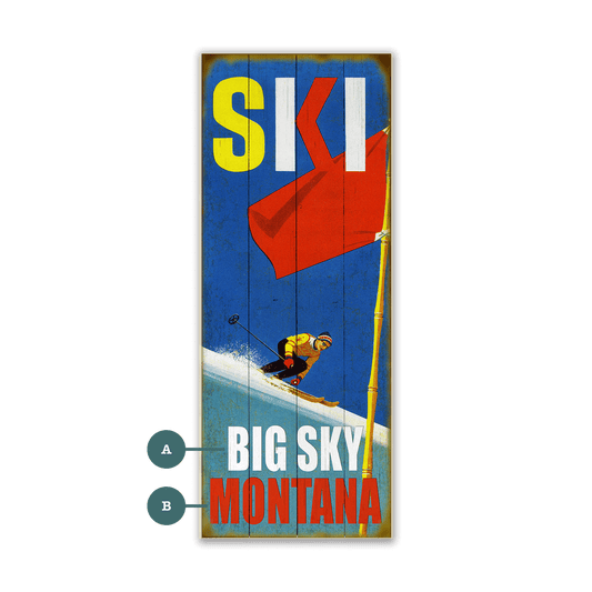Ski Racer - Wood & Metal Wall Art