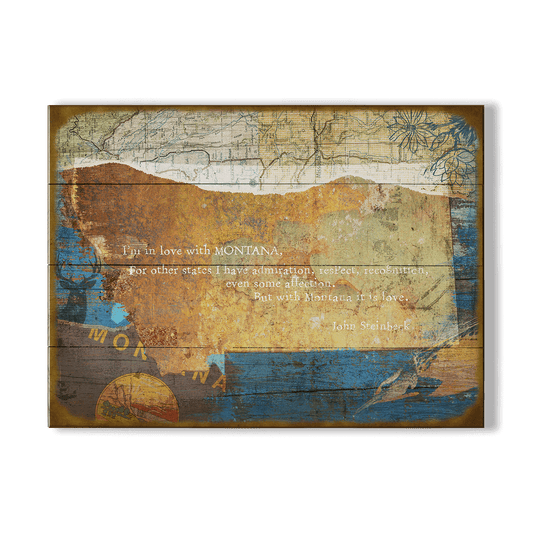 Sentimental States: Montana - Wood & Metal Wall Art