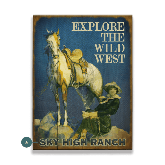 Explore the Wild West - Wood & Metal Wall Art